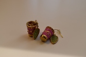 Tea cup earrings from part of the Morocco line.